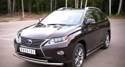 14 899 р. Защита переднего бампера (2 трубыØ63 и 42 мм, нержавейка) SLITKOFF Lexus RX270 AL10 дорестайлинг (2010-2012)  с доставкой в г. Нижний Новгород. Увеличить фотографию 3