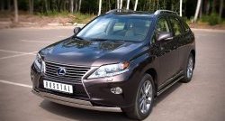 24 999 р. Защита переднего бампера (2 трубыØ75х42 мм, нержавейка) Russtal Lexus RX270 AL10 дорестайлинг (2010-2012)  с доставкой в г. Нижний Новгород. Увеличить фотографию 4