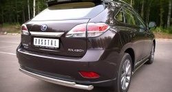 16 999 р. Защита заднего бампера (Ø63 и 42 мм, нержавейка) SLITKOFF Lexus RX270 AL10 дорестайлинг (2010-2012)  с доставкой в г. Нижний Новгород. Увеличить фотографию 4