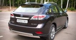 23 999 р. Защита заднего бампера (2 трубы Ø76х42 мм, нержавейка) Russtal Lexus RX270 AL10 дорестайлинг (2010-2012)  с доставкой в г. Нижний Новгород. Увеличить фотографию 4