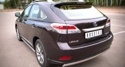 16 849 р. Защита заднего бампера (Ø75x42 мм, нержавейка) Russtal Lexus RX350 AL10 дорестайлинг (2008-2012)  с доставкой в г. Нижний Новгород. Увеличить фотографию 4