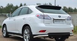 15 199 р. Защита заднего бампера (Ø63 мм, нержавейка) SLITKOFF Lexus RX350 AL10 дорестайлинг (2008-2012)  с доставкой в г. Нижний Новгород. Увеличить фотографию 2