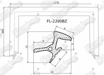 2 569 р. Молдинг лобового стекла FlexLine Toyota Harrier XU30 (2003-2013)  с доставкой в г. Нижний Новгород. Увеличить фотографию 1