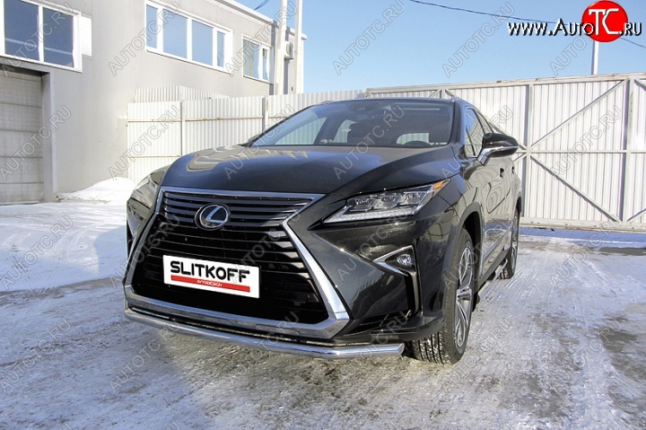 18 849 р. Одинарная защита переднего бампера диаметром 57 мм Slitkoff Lexus RX350 AL20 дорестайлинг (2015-2019) (Нержавейка, Полированная)  с доставкой в г. Нижний Новгород