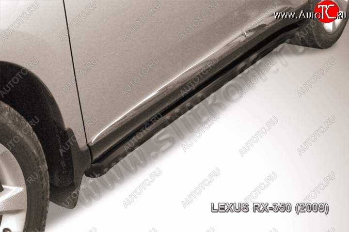 11 999 р. Защита порогов Slitkoff  Lexus RX350  AL10 (2008-2012) дорестайлинг (Цвет: серебристый)  с доставкой в г. Нижний Новгород