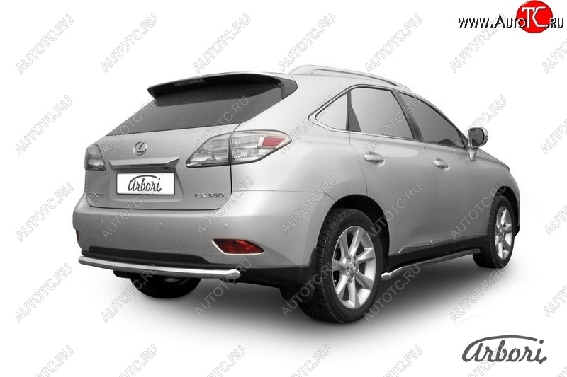 15 749 р. Защита заднего бампера Arbori (нержавейка, 1 труба d57 mm). Lexus RX350 AL10 дорестайлинг (2008-2012)  с доставкой в г. Нижний Новгород