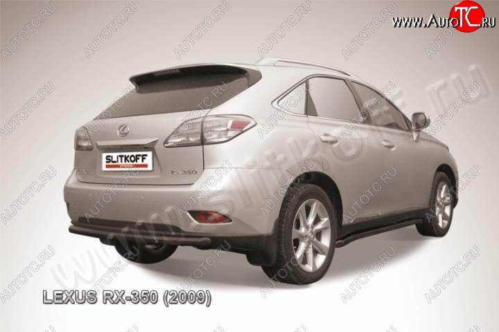 12 549 р. Защита задняя Slitkoff Lexus RX350 AL10 дорестайлинг (2008-2012) (Цвет: серебристый)  с доставкой в г. Нижний Новгород