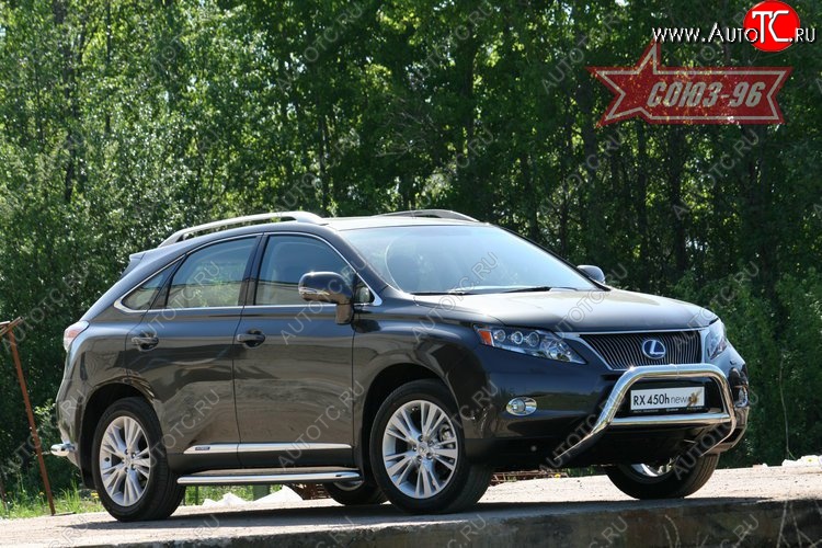 20 069 р. Защита переднего бампера Souz-96 (d76/76 и 60) Lexus RX450H AL10 дорестайлинг (2009-2012)  с доставкой в г. Нижний Новгород