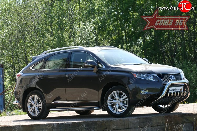 29 339 р. Защита переднего бампера Souz-96 (d76) Lexus RX450H AL10 дорестайлинг (2009-2012)  с доставкой в г. Нижний Новгород