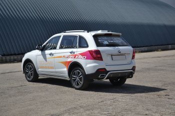 17 949 р. Защита заднего бампера Petroil Tuning Волна (d51) Lifan X60 2-ой рестайлинг (2016-2024) (Нержавеющая полированная сталь)  с доставкой в г. Нижний Новгород. Увеличить фотографию 3