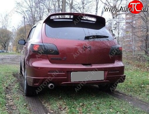 5 349 р. Накладка на задний бампер Sport CentreTuning Mazda 3/Axela BK дорестайлинг, хэтчбэк (2003-2006) (Неокрашенная)  с доставкой в г. Нижний Новгород