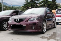 999 р. Реснички на фары RAVEN STYLE Mazda 3/Axela BK дорестайлинг седан (2003-2006) (Неокрашенные)  с доставкой в г. Нижний Новгород. Увеличить фотографию 3