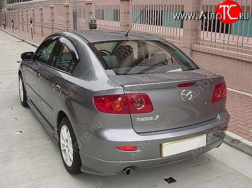 4 599 р. Лип спойлер CT Mazda 3/Axela BK дорестайлинг седан (2003-2006) (Неокрашенный)  с доставкой в г. Нижний Новгород