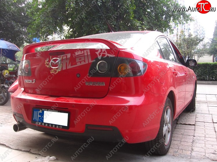 4 149 р. Спойлер KENSTYLE EDITION Mazda 3/Axela BK дорестайлинг седан (2003-2006) (Неокрашенный)  с доставкой в г. Нижний Новгород