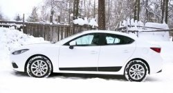 3 199 р. Молдинги RA  Mazda 3/Axela  BM (2013-2016) дорестайлинг седан (Поверхность глянец под окраску, Неокрашенные)  с доставкой в г. Нижний Новгород. Увеличить фотографию 3