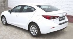 969 р. Накладка на задний бампер RA Mazda 3/Axela BM дорестайлинг седан (2013-2016)  с доставкой в г. Нижний Новгород. Увеличить фотографию 4