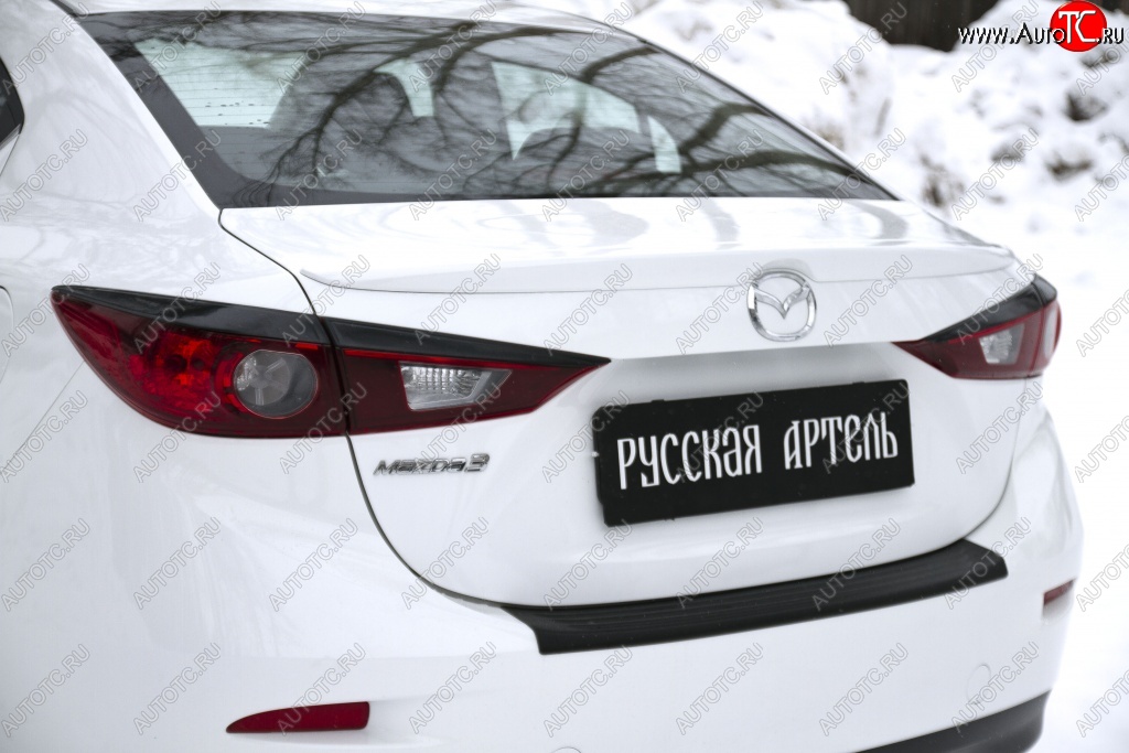 759 р. Реснички на фонари RA  Mazda 3/Axela  BM (2013-2016) дорестайлинг седан (Неокрашенные)  с доставкой в г. Нижний Новгород