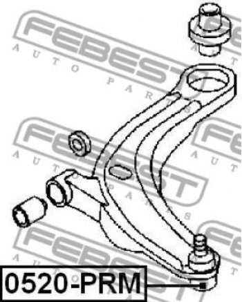 659 р. Шаровая опора Febest (левая/правая) Mazda 626 GE седан (1991-1997)  с доставкой в г. Нижний Новгород. Увеличить фотографию 2