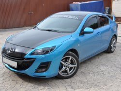 1 049 р. Реснички на фары LENZDESIGN Mazda 3/Axela BL дорестайлинг, хэтчбэк 5 дв. (2009-2011) (Неокрашенные)  с доставкой в г. Нижний Новгород. Увеличить фотографию 2