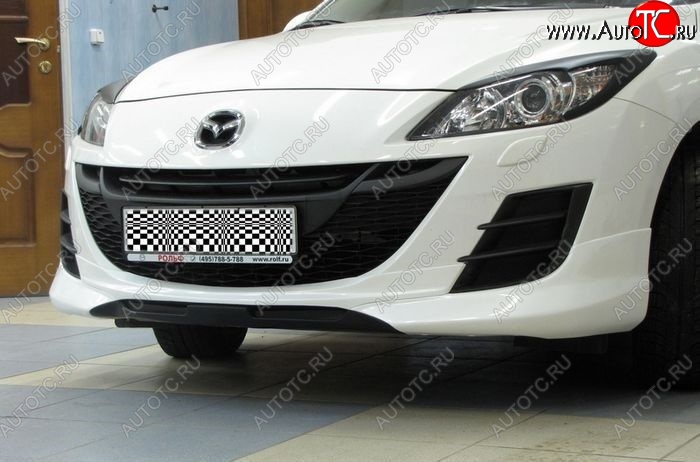 1 049 р. Реснички на фары LENZDESIGN Mazda 3/Axela BL дорестайлинг, хэтчбэк 5 дв. (2009-2011) (Неокрашенные)  с доставкой в г. Нижний Новгород