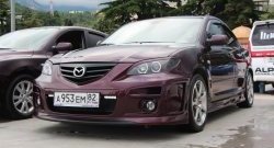 689 р. Реснички на фары Style (длинные) Mazda 3/Axela BK дорестайлинг седан (2003-2006) (Неокрашенные)  с доставкой в г. Нижний Новгород. Увеличить фотографию 3