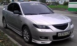 689 р. Реснички на фары Style (короткие) Mazda 3/Axela BK дорестайлинг седан (2003-2006) (Неокрашенные)  с доставкой в г. Нижний Новгород. Увеличить фотографию 3