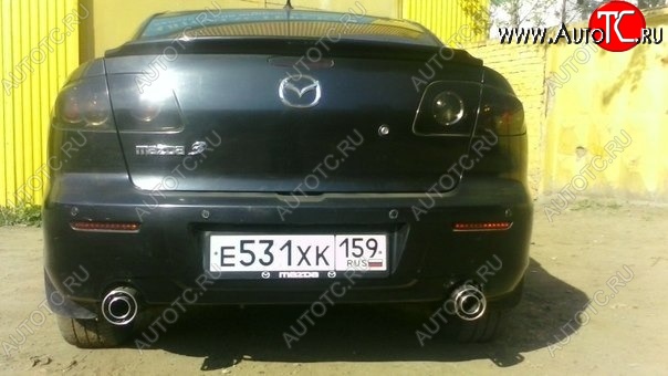 3 479 р. Лип спойлер Узкий Mazda 3/Axela BK дорестайлинг седан (2003-2006) (Неокрашенный)  с доставкой в г. Нижний Новгород