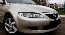 669 р. Реснички RA на фары Mazda 6 GG седан дорестайлинг (2002-2005) (Неокрашенные)  с доставкой в г. Нижний Новгород. Увеличить фотографию 2