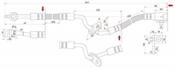 Тормозной шланг SAT (левый) Mazda 6 GG лифтбэк рестайлинг (2005-2008)