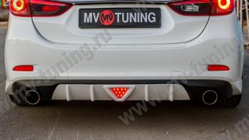 2 499 р. Стоп сигнал LED F1  Mazda 6  GJ (2012-2018) дорестайлинг седан, 1-ый рестайлинг седан (Красный)  с доставкой в г. Нижний Новгород. Увеличить фотографию 2