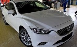 1 299 р. Реснички на фары Sport V2 Mazda 6 GJ дорестайлинг седан (2012-2015) (Неокрашенные)  с доставкой в г. Нижний Новгород. Увеличить фотографию 2