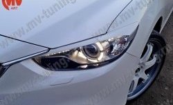 1 299 р. Реснички на фары Sport V2 Mazda 6 GJ дорестайлинг седан (2012-2015) (Неокрашенные)  с доставкой в г. Нижний Новгород. Увеличить фотографию 3