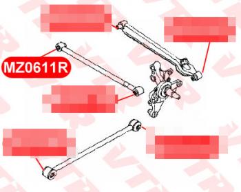 769 р. Сайлентблок поперечной тяги задней подвески VTR (внутренний) Mazda 626 GE седан (1991-1997)  с доставкой в г. Нижний Новгород. Увеличить фотографию 2