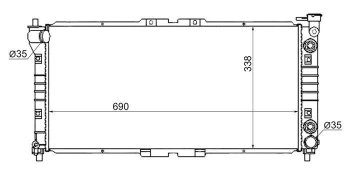 Радиатор SAT (пластинчатый, 1.8/2.0) Mazda 626 GE седан (1991-1997)