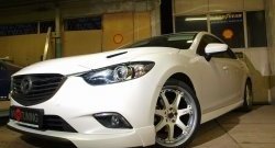 47 899 р. Капот пластиковый (с прорезаными жабрами) SkyActivSport MV-Tuning Mazda 6 GJ дорестайлинг седан (2012-2015) (Неокрашенный)  с доставкой в г. Нижний Новгород. Увеличить фотографию 7