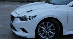 47 899 р. Капот пластиковый (с прорезаными жабрами) SkyActivSport MV-Tuning Mazda 6 GJ дорестайлинг седан (2012-2015) (Неокрашенный)  с доставкой в г. Нижний Новгород. Увеличить фотографию 9