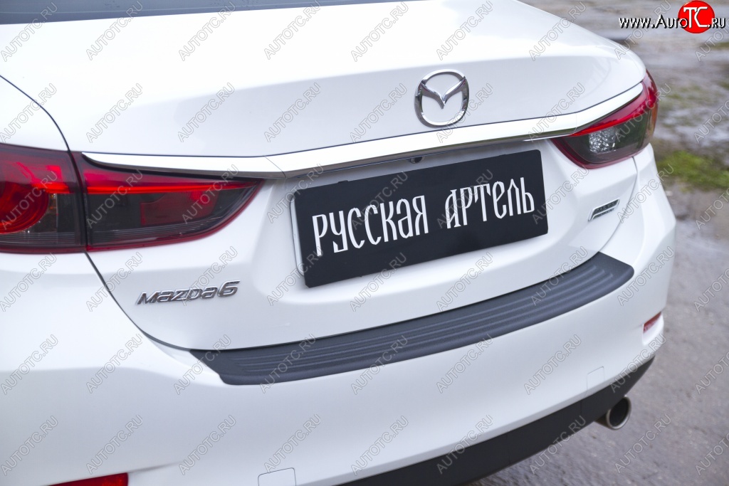 1 269 р. Накладка на задний бампер RA Mazda 6 GJ дорестайлинг седан (2012-2015)  с доставкой в г. Нижний Новгород