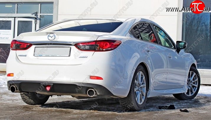 12 699 р. Диффузор заднего бампера Sport v1  Mazda 6  GJ (2015-2018) 1-ый рестайлинг седан (Неокрашенная)  с доставкой в г. Нижний Новгород