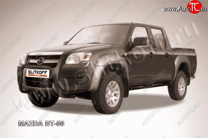 13 949 р. Кенгурятник d57 низкий мини  Mazda BT-50 (2006-2011) (Цвет: серебристый)  с доставкой в г. Нижний Новгород