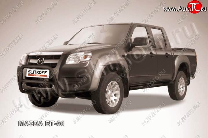 21 849 р. Кенгурятник d57 низкий Mazda BT-50 (2006-2011) (Цвет: серебристый)  с доставкой в г. Нижний Новгород