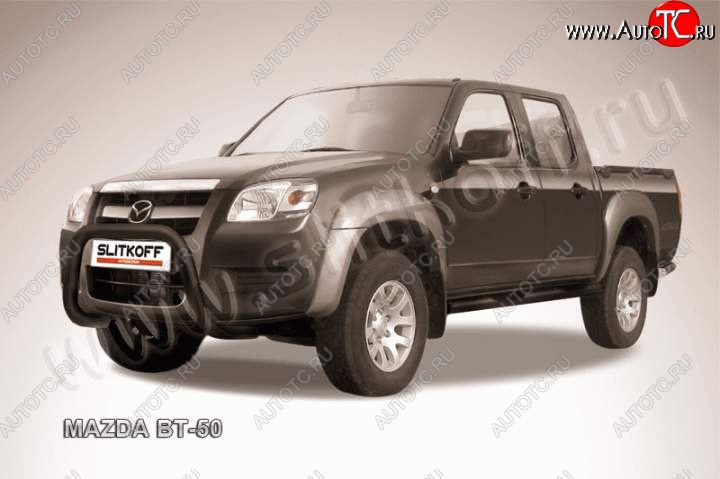 20 999 р. Кенгурятник d76 низкий мини Mazda BT-50 (2006-2011) (Цвет: серебристый)  с доставкой в г. Нижний Новгород