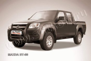 21 999 р. Кенгурятник d76 низкий Mazda BT-50 (2006-2011) (Цвет: серебристый)  с доставкой в г. Нижний Новгород. Увеличить фотографию 1