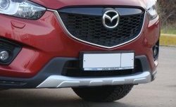 4 649 р. Накладка Sport Line на передний бампер Mazda CX-5 KE дорестайлинг (2011-2014) (Неокрашенная)  с доставкой в г. Нижний Новгород. Увеличить фотографию 2