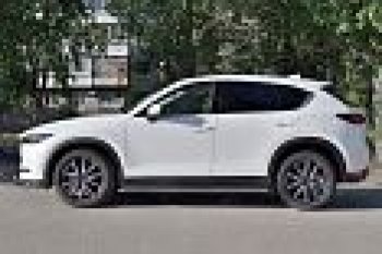 31 649 р. Пороги труба 120х60 овал с проступью . Russtal Mazda CX-5 KF (2016-2024)  с доставкой в г. Нижний Новгород. Увеличить фотографию 3