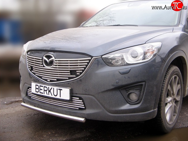 5 199 р. Декоративная вставка воздухозаборника Berkut (d16 мм) Mazda CX-5 KE рестайлинг (2015-2017)  с доставкой в г. Нижний Новгород