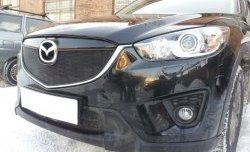 2 299 р. Нижняя сетка на бампер Russtal (черная) Mazda CX-5 KE дорестайлинг (2011-2014)  с доставкой в г. Нижний Новгород. Увеличить фотографию 2