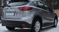 12 799 р. Защита заднего бампера (Ø63 мм уголки, нержавейка) SLITKOFF  Mazda CX-5  KE (2011-2017) дорестайлинг, рестайлинг  с доставкой в г. Нижний Новгород. Увеличить фотографию 3