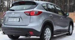 14 849 р. Защита заднего бампера (Ø63 мм уголки, нержавейка) SLITKOFF  Mazda CX-5  KE (2011-2017) дорестайлинг, рестайлинг  с доставкой в г. Нижний Новгород. Увеличить фотографию 4