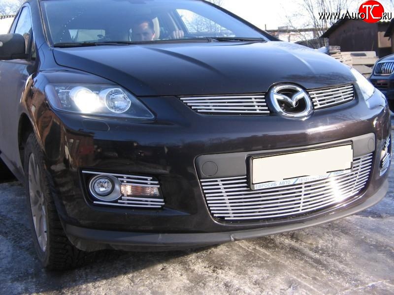 5 399 р. Декоративная вставка решетки радиатора Berkut Mazda CX-7 ER рестайлинг (2010-2012)  с доставкой в г. Нижний Новгород