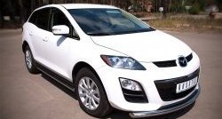 14 849 р. Защита порогов из круглой трубы диаметром 63 мм Russtal Mazda CX-7 ER рестайлинг (2010-2012) (Защита порогов с со скосами на торцах (вариант 1))  с доставкой в г. Нижний Новгород. Увеличить фотографию 12